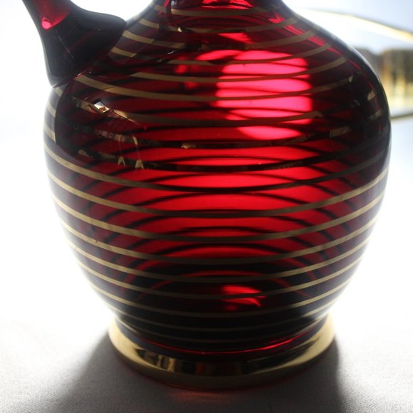 Gorgeous MCM Glass Decanter Set | Vintage Decanter with Glasses - Picture 11 of 16